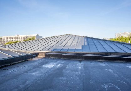 Standing-seam over a low-slope commercial roof